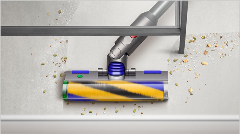 Пылесос Dyson V 15 Total Detect clean SV47 (никель/черный): Тонкая насадка с мягким валиком