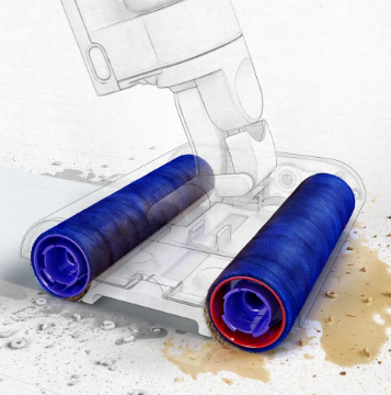 Пылесос Dyson Wash G1 (черный/синий): Высоковпитывающие ролики