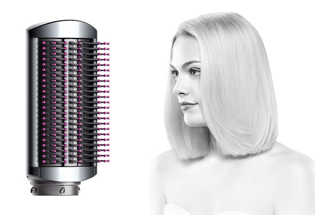 Стайлер Dyson Airwrap с длинными цилиндрическими насадками: Мягкая щетка для выпрямления волос