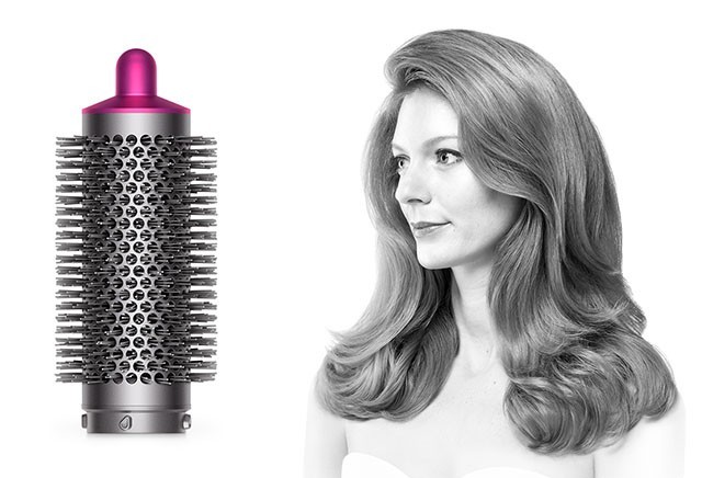 Стайлер Dyson Airwrap фуксия с дорожным чехлом: Круглая щетка для создания объема