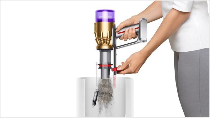 Пылесос Dyson Micro 1.5kg: Очистка контейнера без контакта с грязью