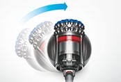 Пылесос Dyson Big Ball Multifloor 2+: Возвращается в исходное положение при опрокидывании