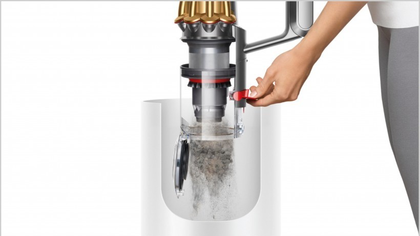 Пылесос Dyson V12 Detect Slim Absolute: Очистка контейнера без контакта с грязью