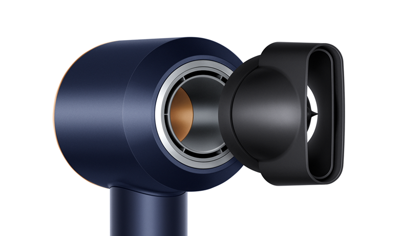 Фен Dyson HD 08 Supersonic берлинская лазурь: Магнитное крепление насадок